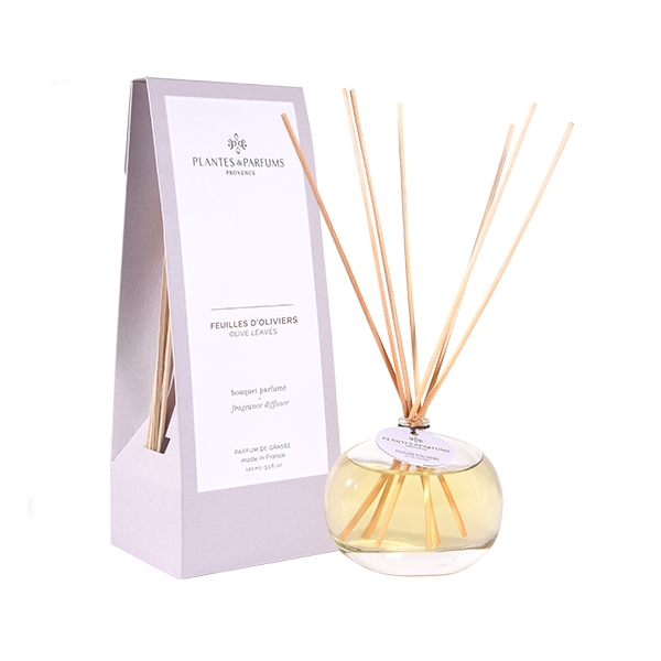 Duftflakon mit Aromastäbchen "Olivenblätter", 100 ml