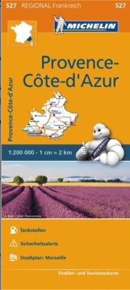 Michelin Karte Provence, Côte d'Azur; Provence-Alpes, Côte d'Azur