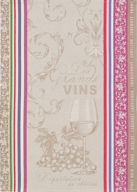 Geschirrtuch, 50 x 70 cm "Les Grands Vins"